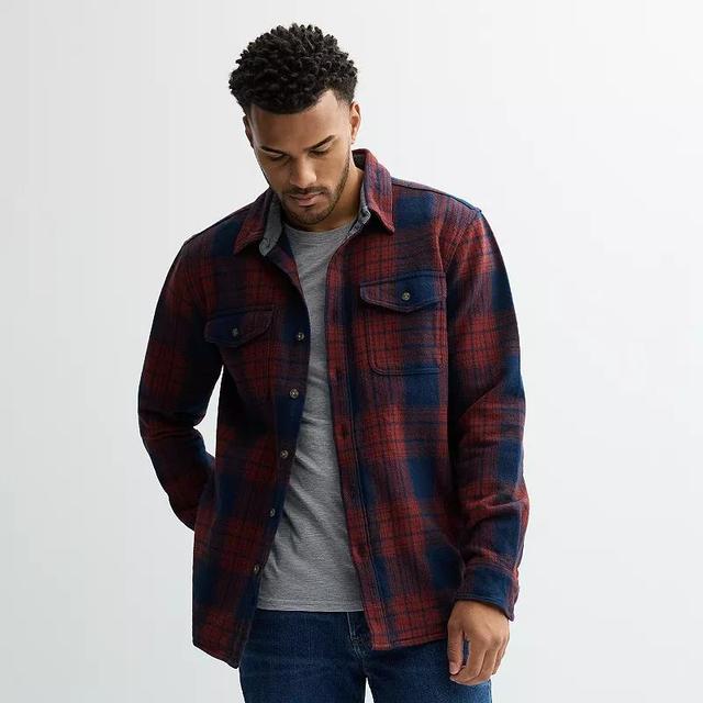 Mens Sonoma Goods For Life Heavyweight Flannel Long Sleeve Button-Down Shirt Product Image