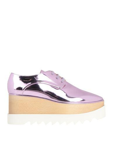 STELLA MCCARTNEY Woman Lace-up Shoes Light Purple Size 6 Textile Fibers Product Image