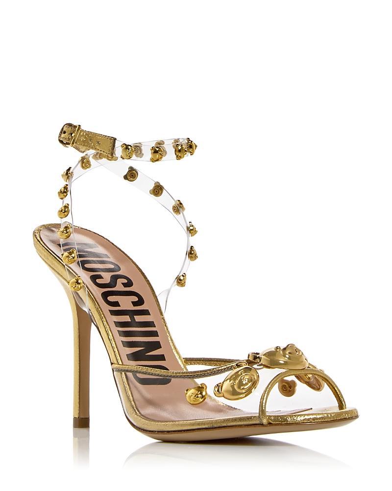 Moschino Womens Teddy Studs High Heel Sandals Product Image