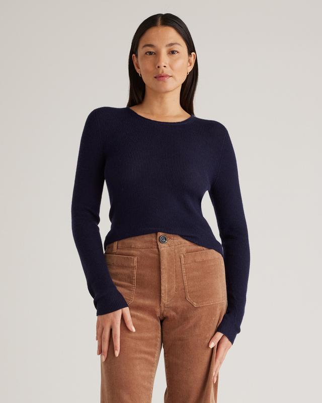 Featherweight Cashmere Ribbed Crewneck Sweater Product Image