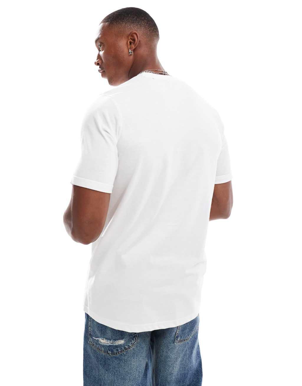 DTT roll sleeve t-shirt in white Product Image