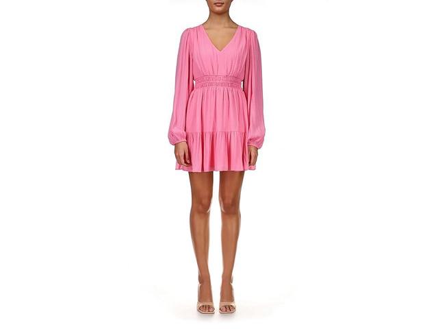 Sanctuary Soft V-Neck Dress (Strawberry Ice) Women's Clothing Product Image