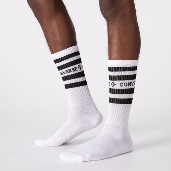 Mens Converse Crew Socks 6 Pack - Black / White Product Image