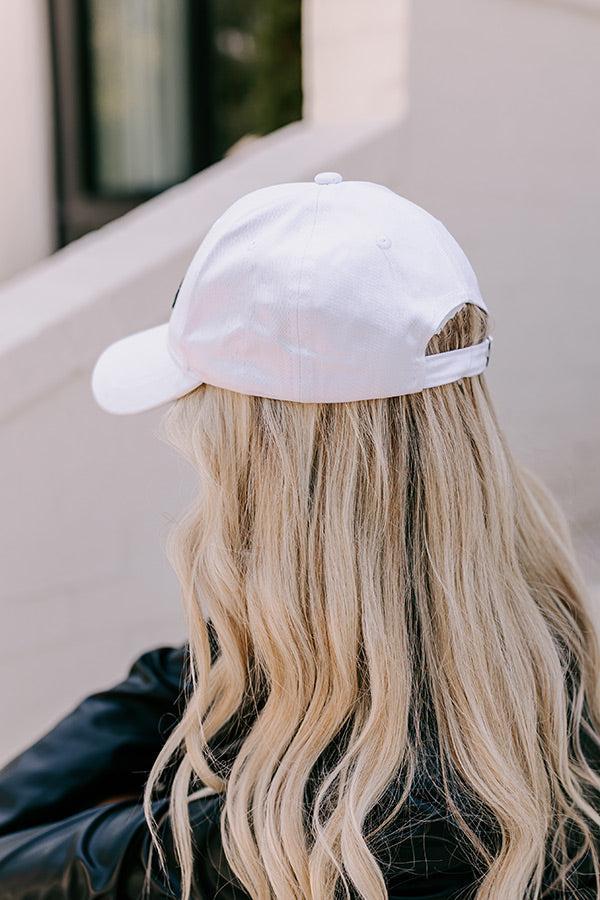 J'adore Embroidered Baseball Cap In White Product Image