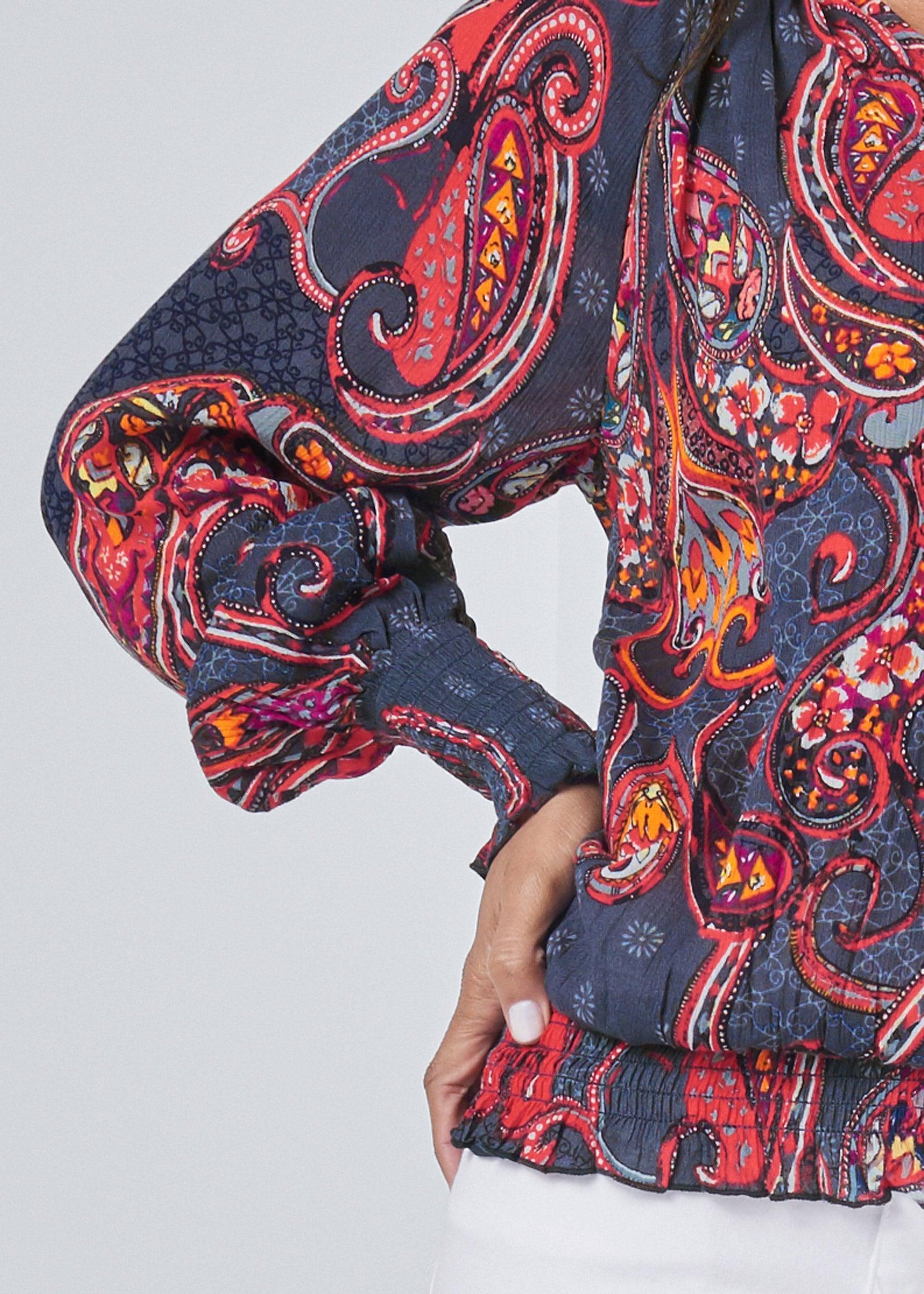 Paisley Top - Navy Multi Product Image