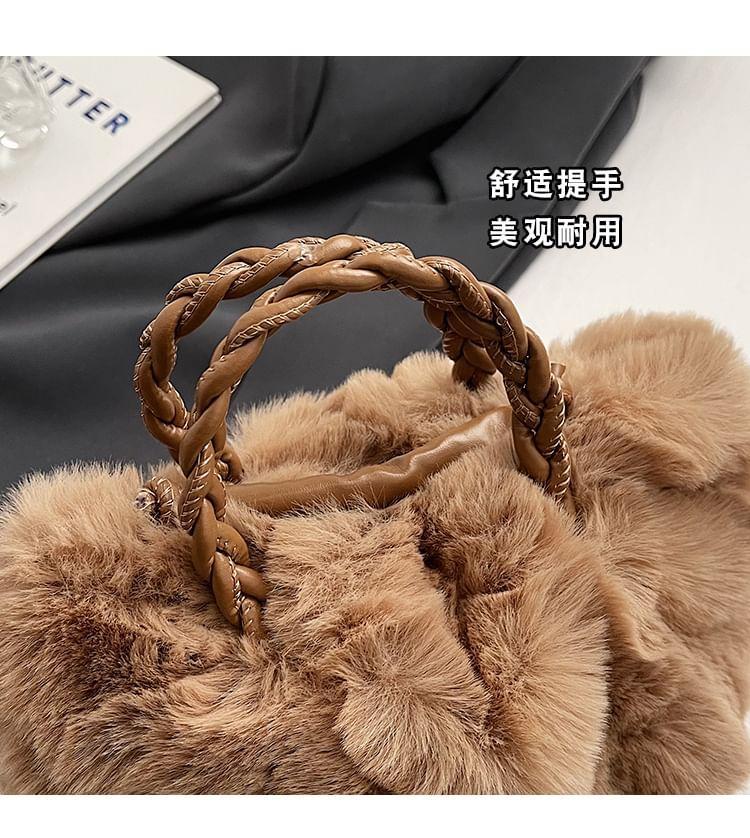 Fluffy Top Handle Crossbody Bag Product Image