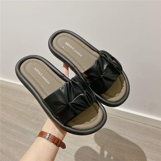 Ruched Slide Sandals Product Image