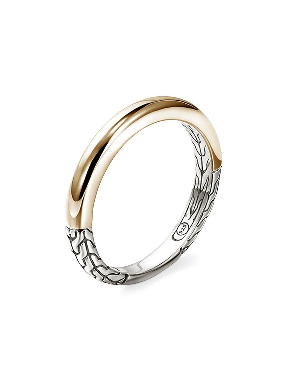 Womens JH Essentials 14K Yellow Gold & Sterling Silver Band Ring Product Image