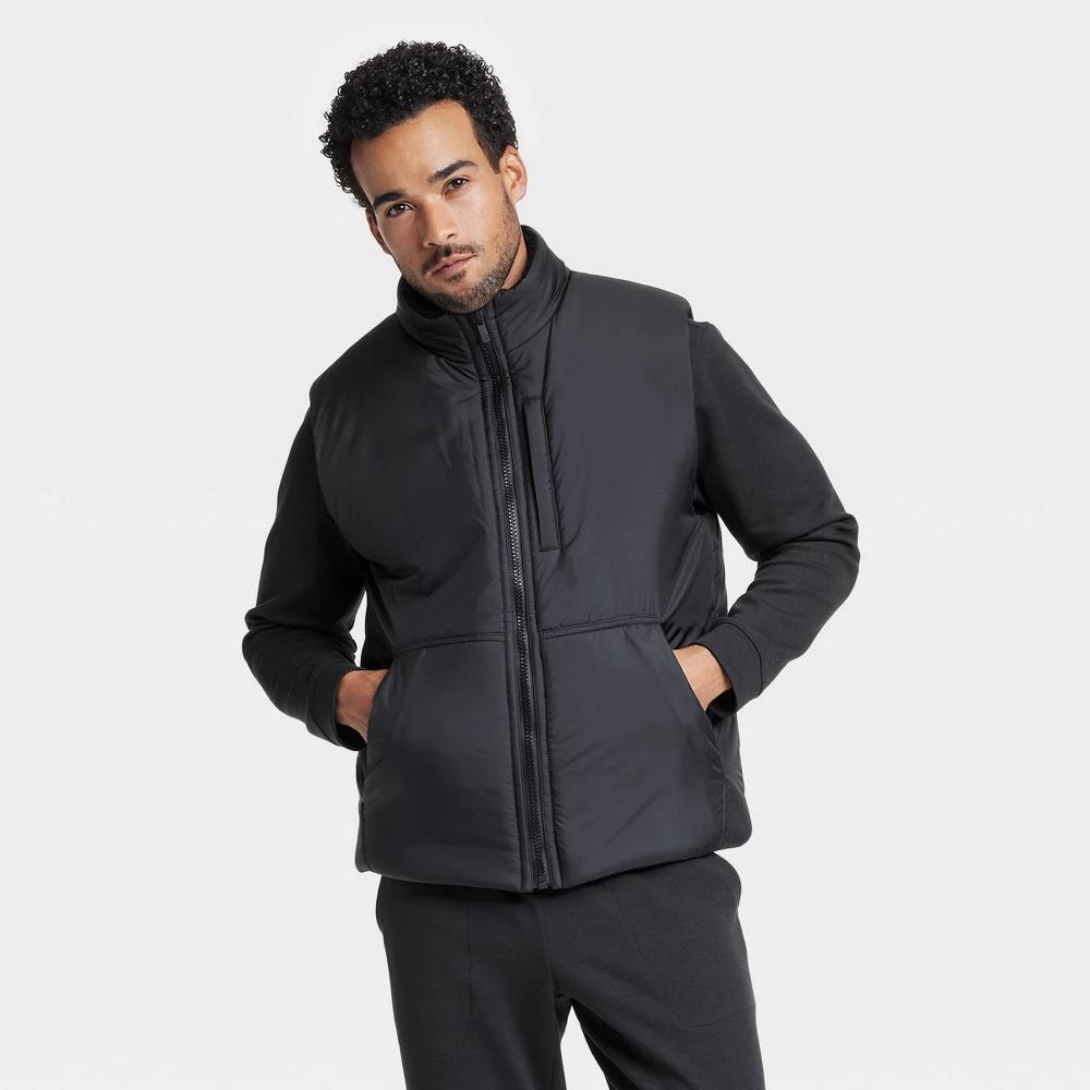 Mens Puffer Vest - All In Motion Black S Product Image