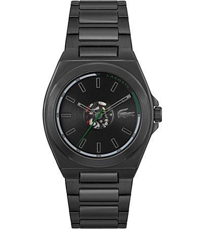 Lacoste Mens Reno Analog Black Tone Stainless Steel Bracelet Watch Product Image