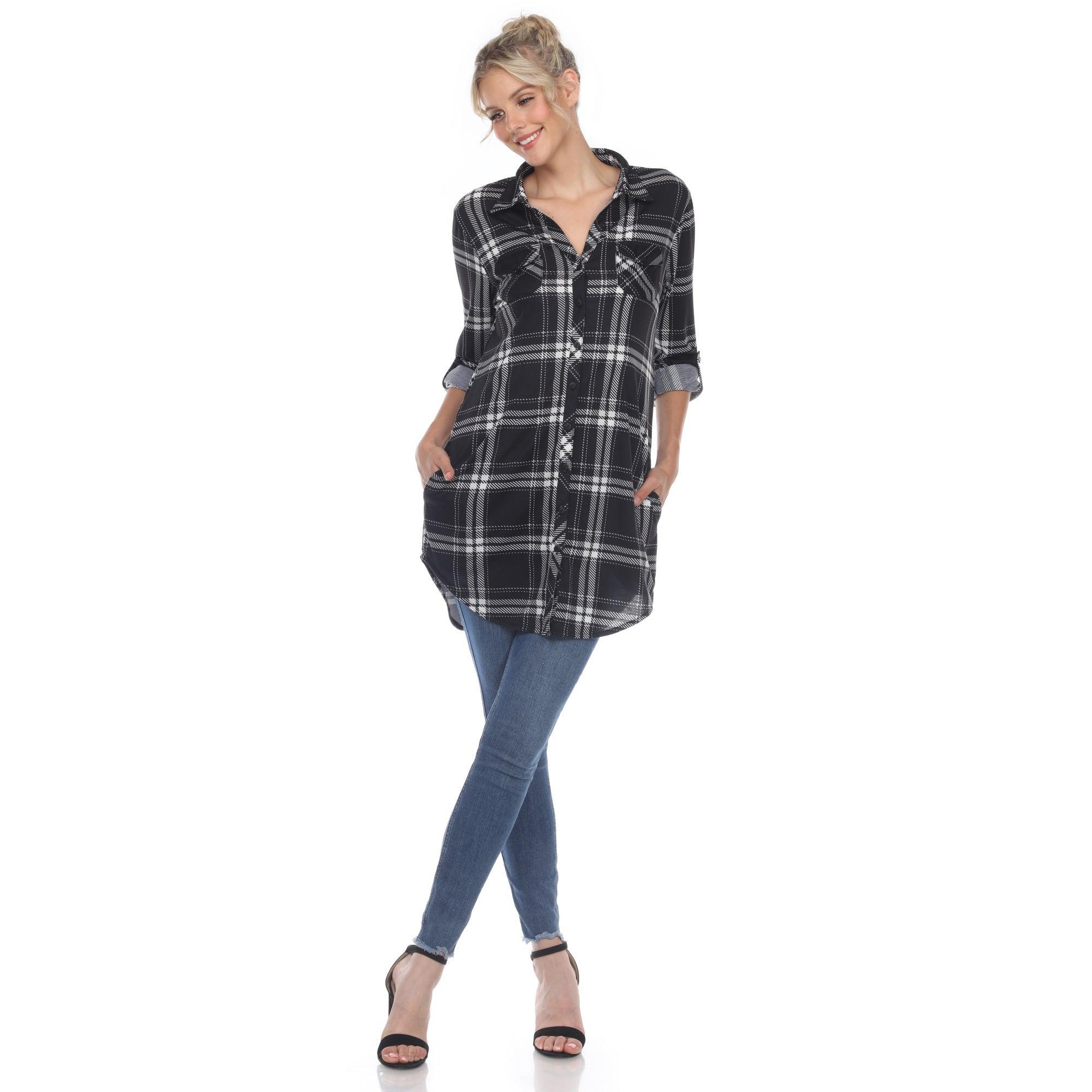 Plaid Tunic Shirt Product Image