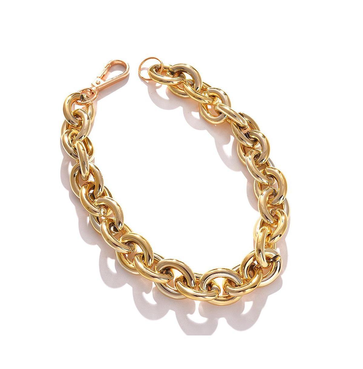 Sohi Womens Gold Metallic Chain-link Necklace Product Image