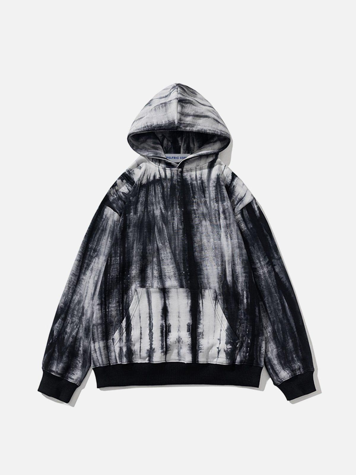 Aelfric Eden Color Blocking Tie Dye Hoodie Product Image