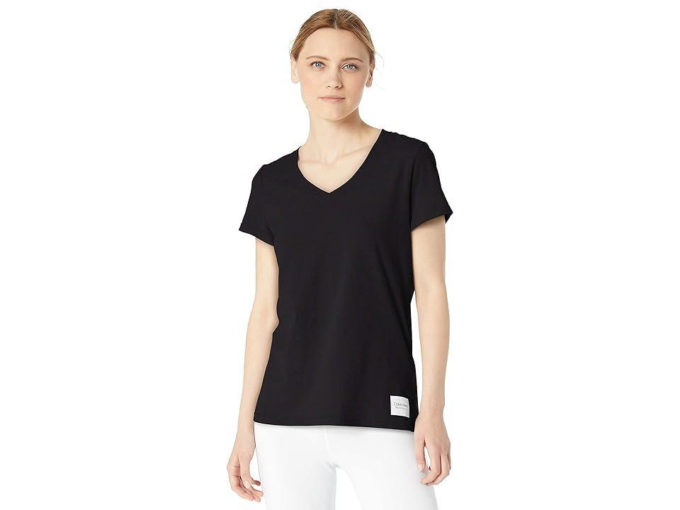 Calvin Klein Women's V-Neck T-Shirt Cotton) Women's Clothing Product Image