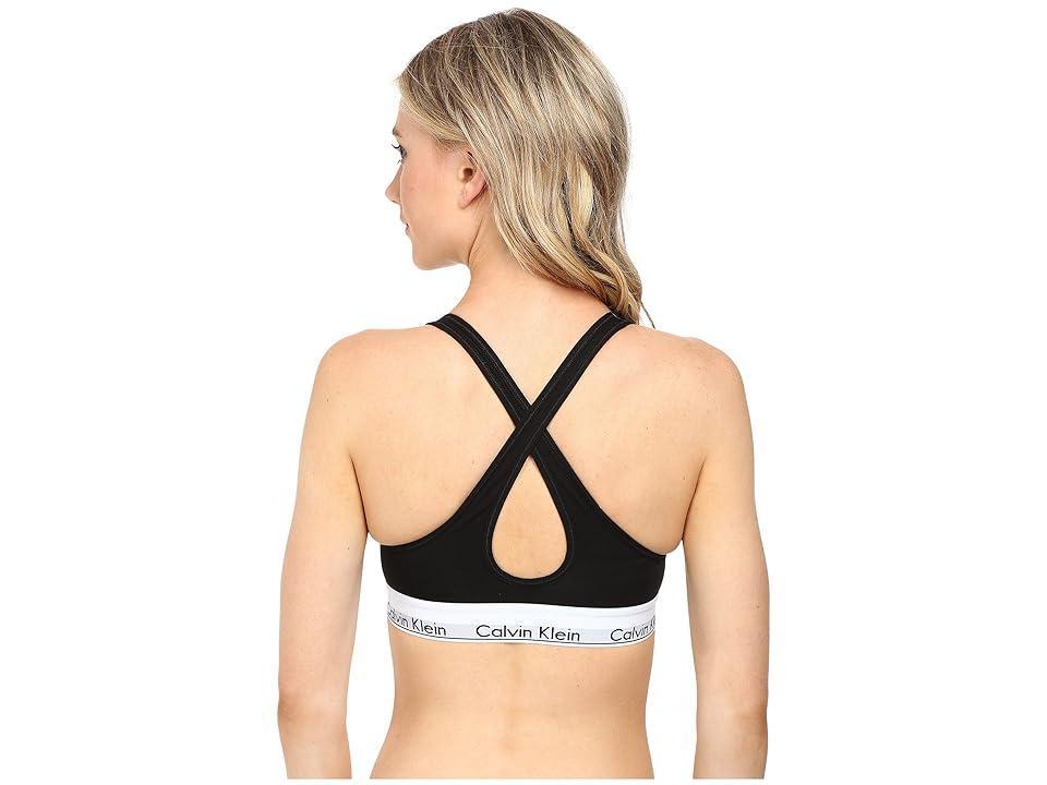 Calvin Klein Womens Modern Cotton Padded Bralette - Black - L Product Image