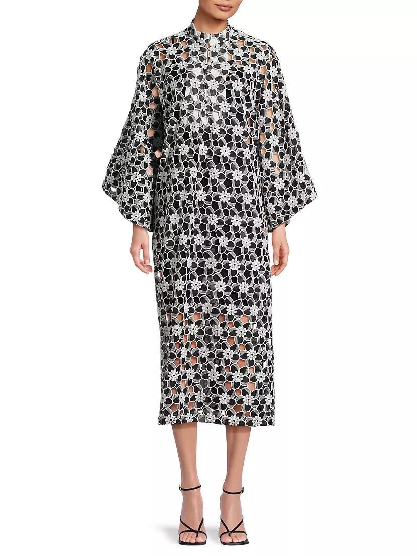 Floral Embroidered Midi-Caftan Product Image