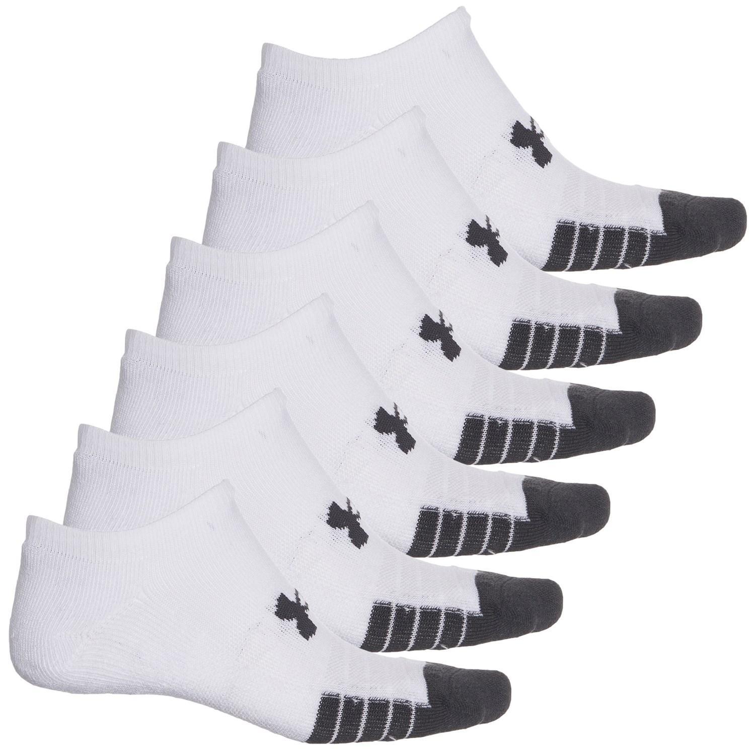 Under Armour High-Performance Tech No-Show Socks - 6-Pack, Below the Ankle (For Men) Product Image