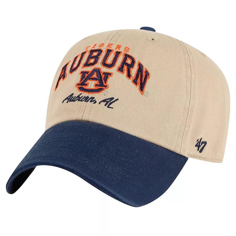 Mens 47 Khaki Auburn Tigers Local Clean Up Adjustable Hat Product Image