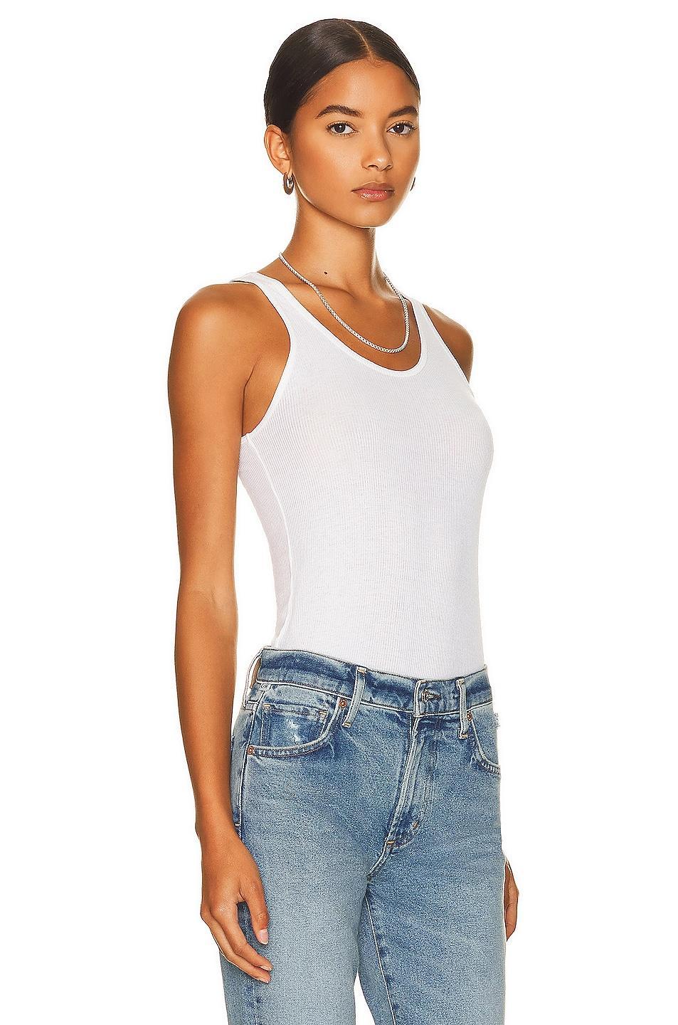 AGOLDE Karla Tank White. (also in L, M, S). Product Image