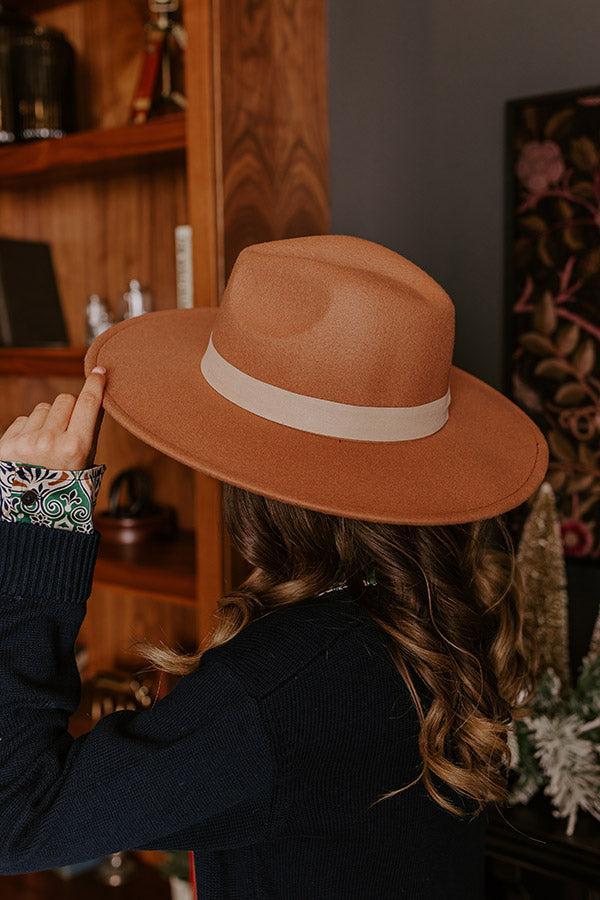 Fall Vibes Felt Fedora in Tan Product Image