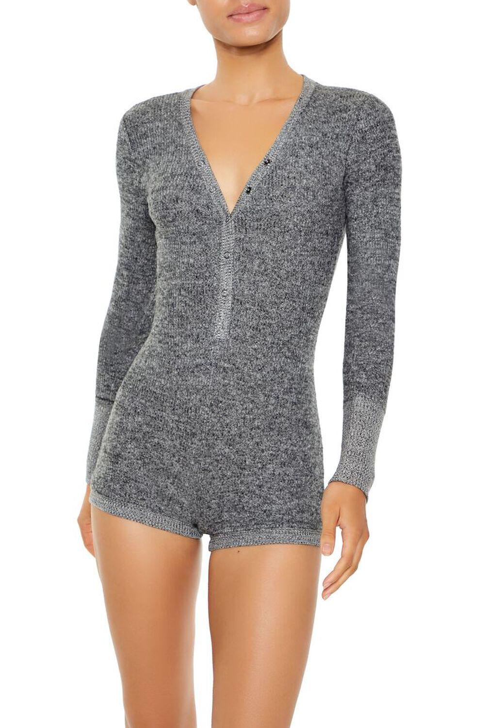 Long-Sleeve Pajama Romper | Forever 21 Product Image