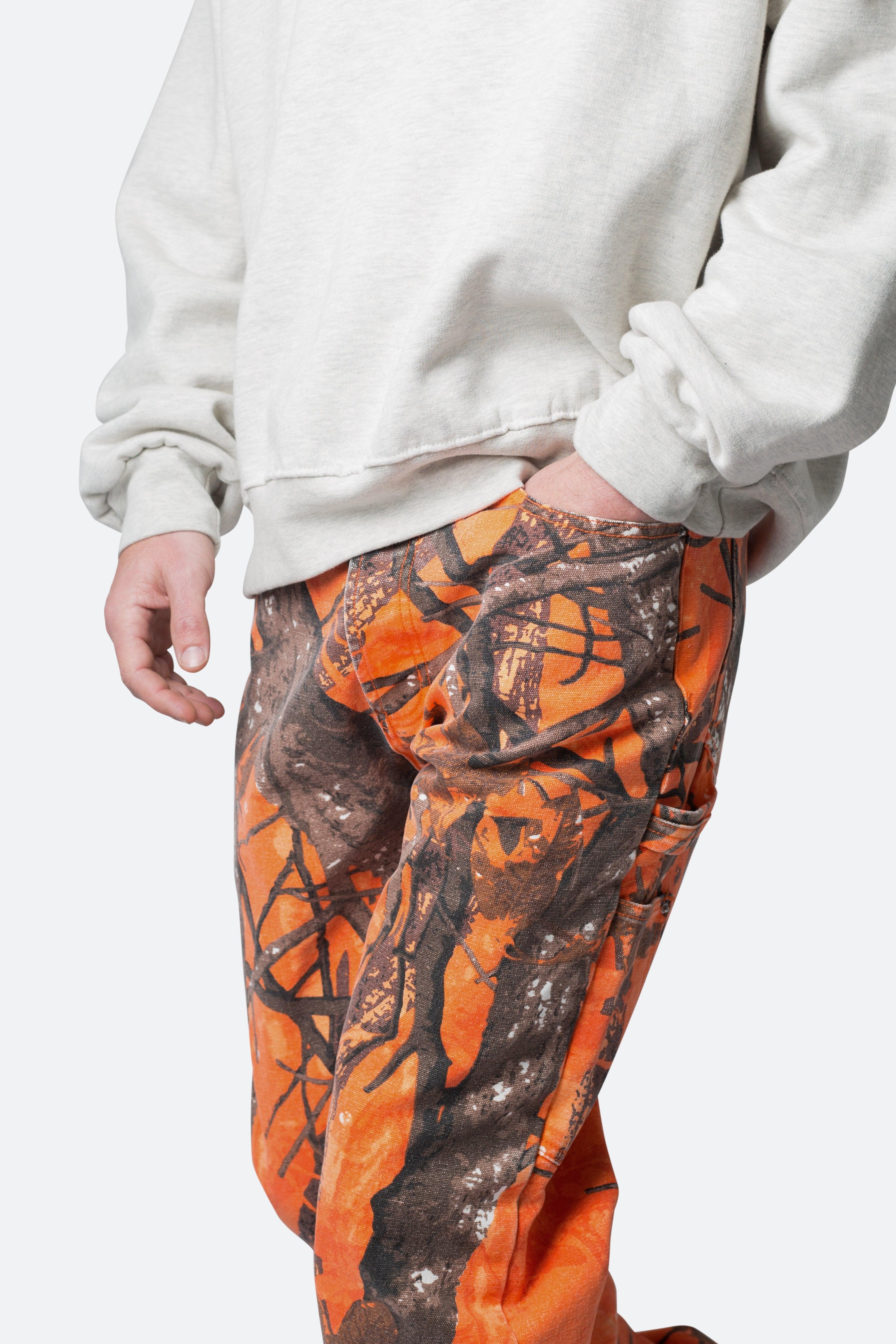 V603 Camo Carpenter Pants - Orange Product Image