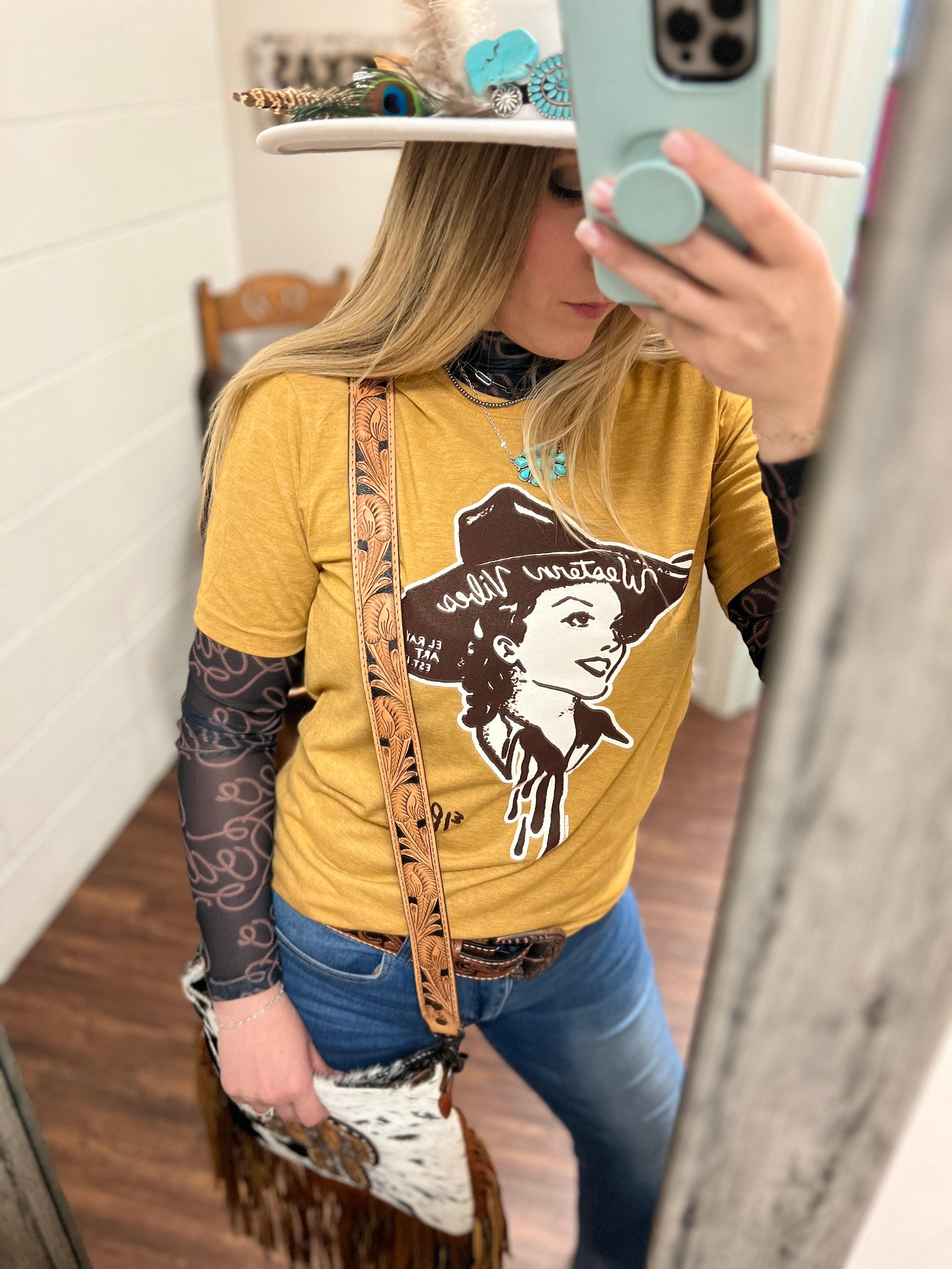 PLUS Mustard Western Vibes Tee Product Image