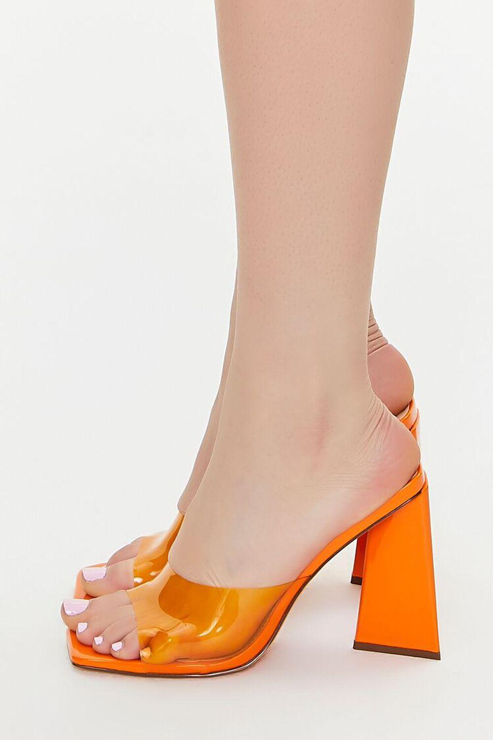 Clear Open-Toe Block Heels | Forever 21 Product Image