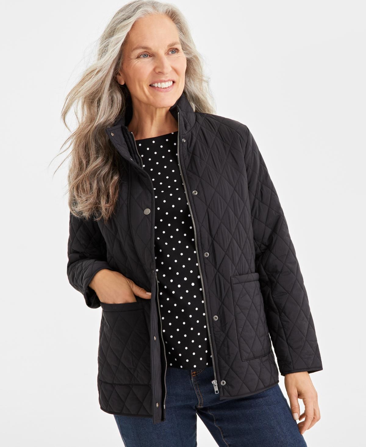 Style & Co Womens Quilted Coat, Created for Macys Product Image