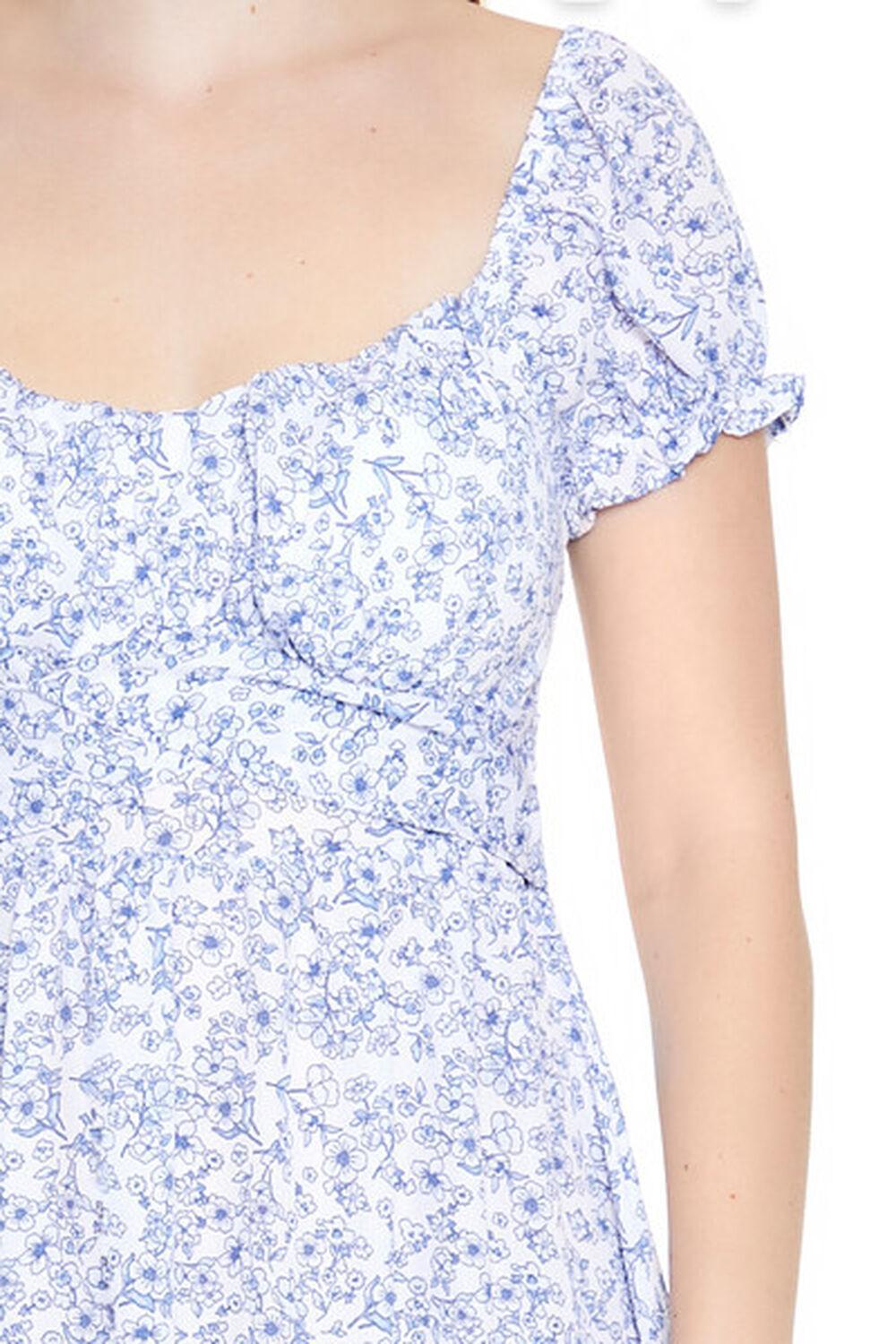 Ditsy Floral Tie-Back Mini Dress | Forever 21 Product Image