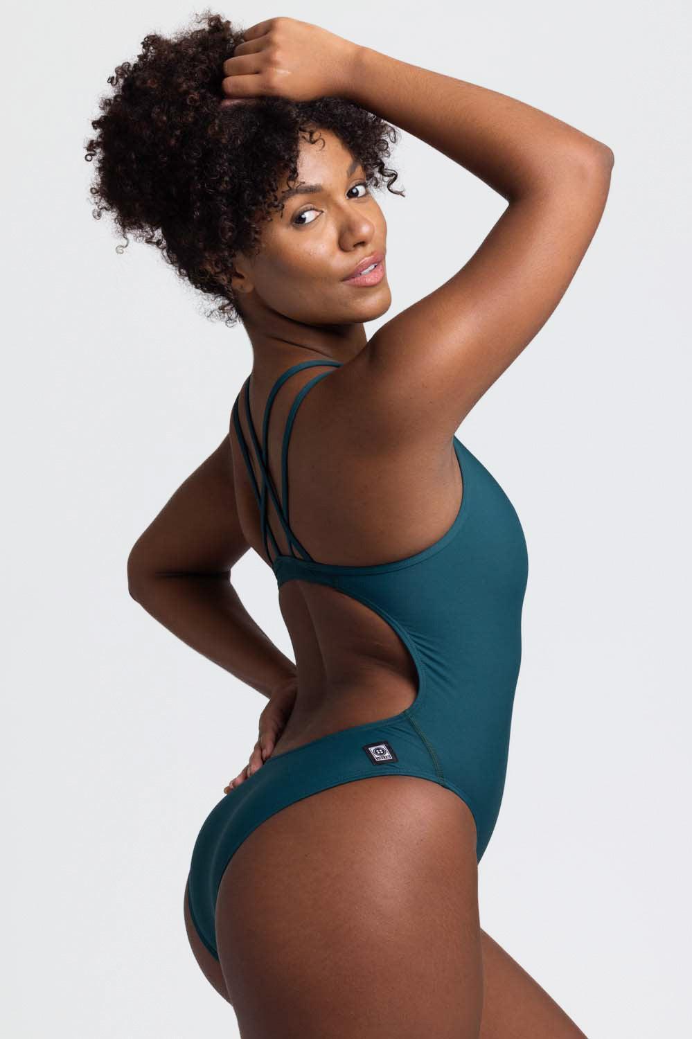 Murray Swim Onesie - Peacock Female Product Image