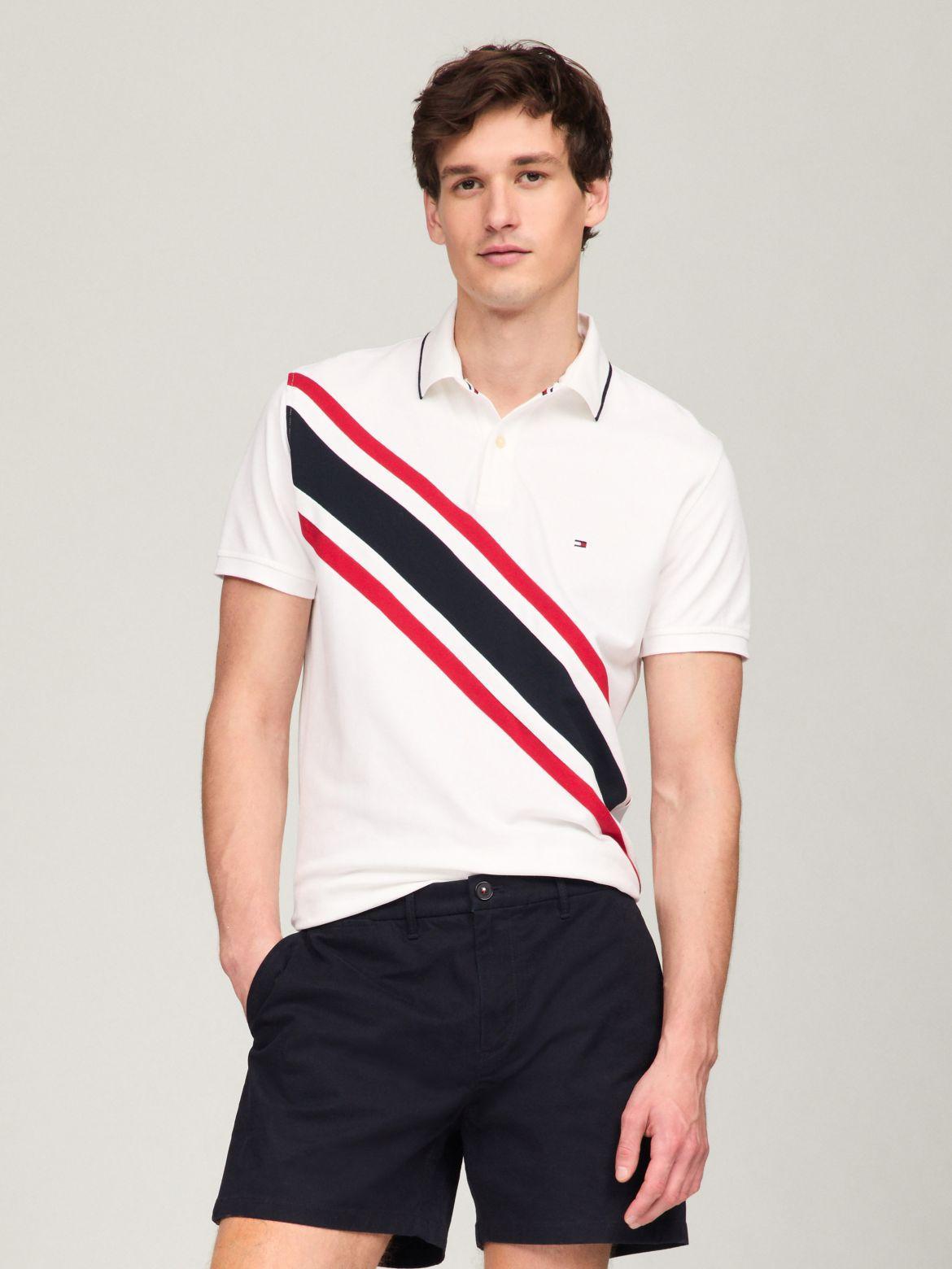 Tommy Hilfiger Men's Regular Fit Banner Stripe Polo Product Image