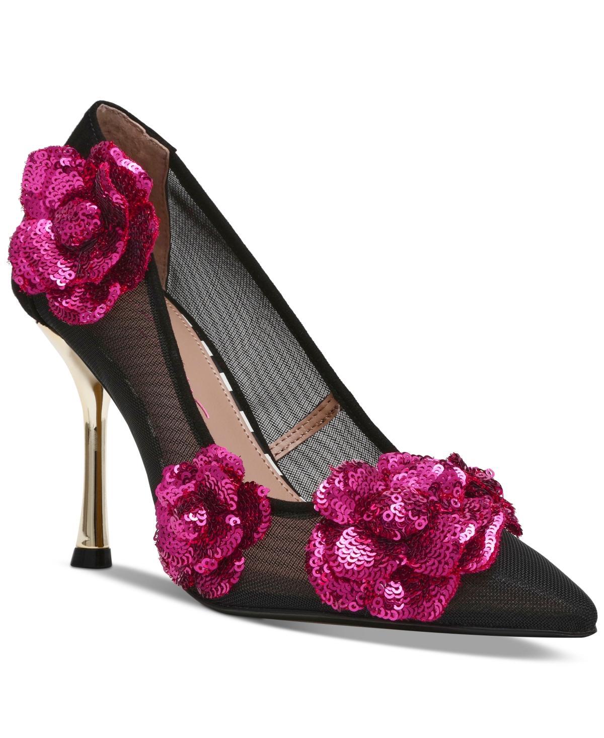 Betsey Johnson Womens Rossa Rosette Embellished Stiletto Pumps Product Image