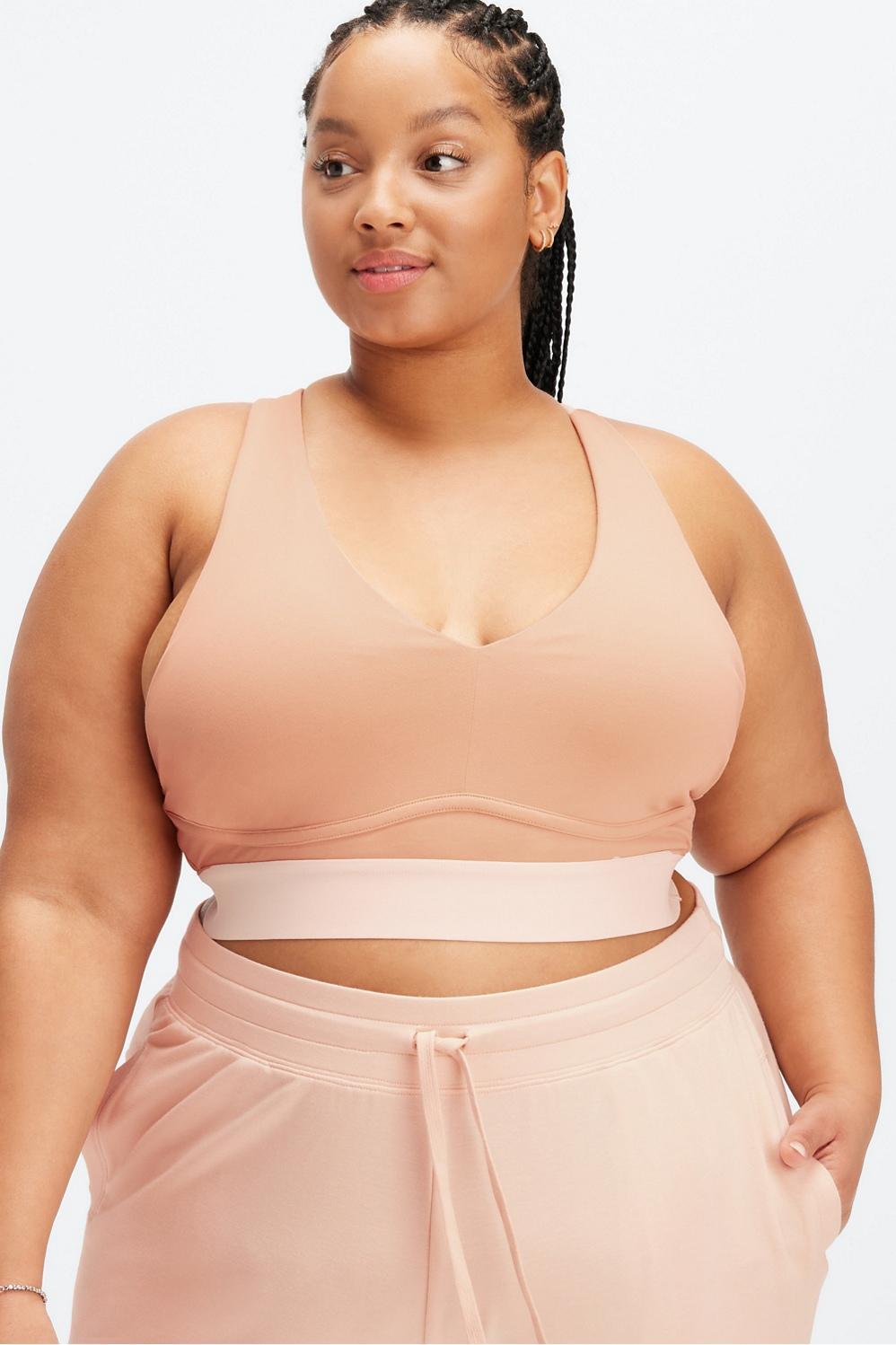 Fabletics All Day Every Day Bra Womens pink plus Size 4X Product Image