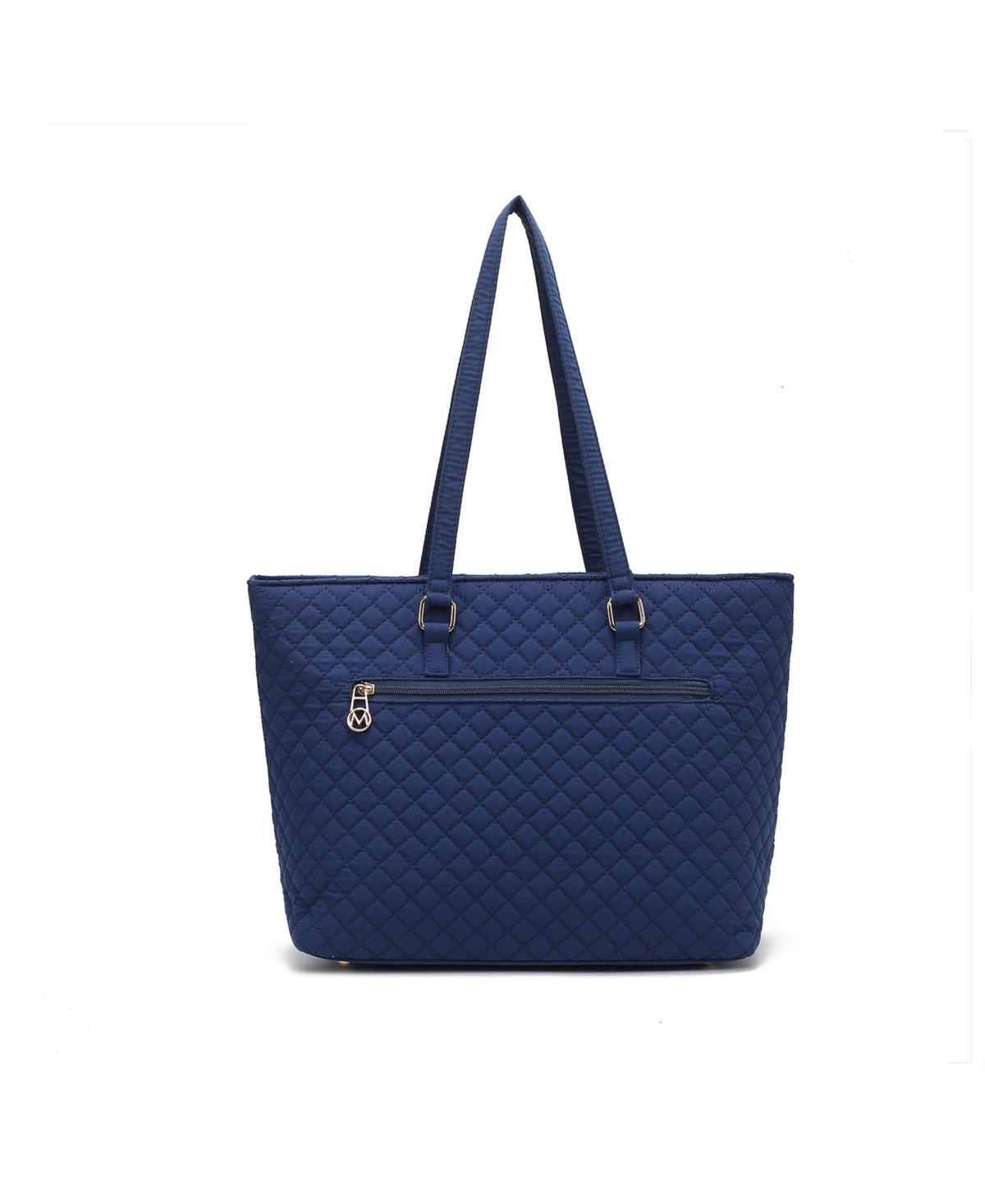 Mkf Collection Hallie Solid Quilted Cotton Women s Tote Bag by Mia K Product Image