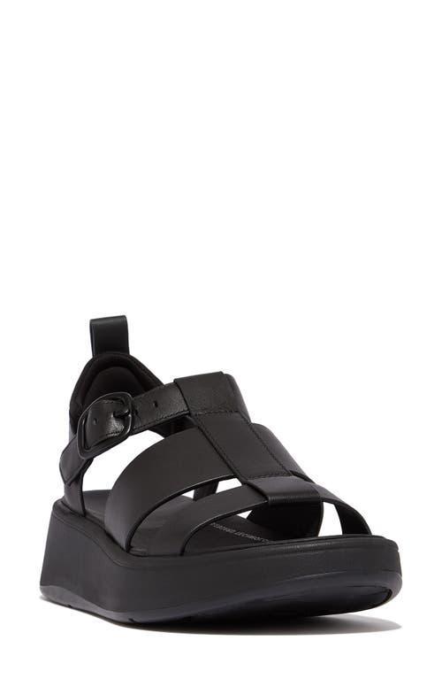 FitFlop Womens F-Mode Microwobbleboard Leather Platform Sandals Product Image