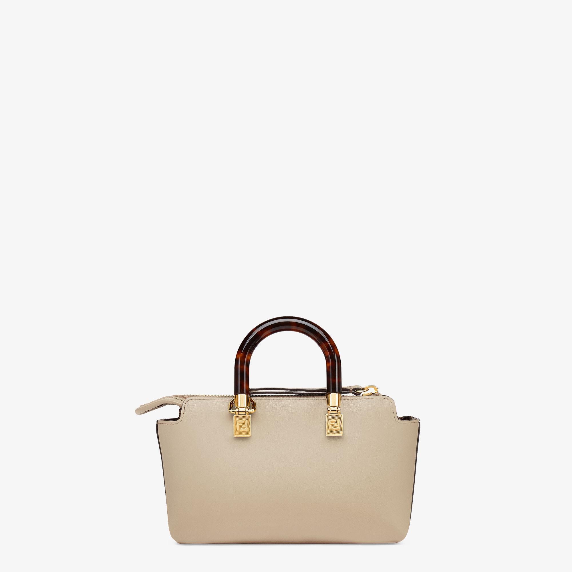 By The Way MiniSmall Boston bag in dove gray leather Product Image