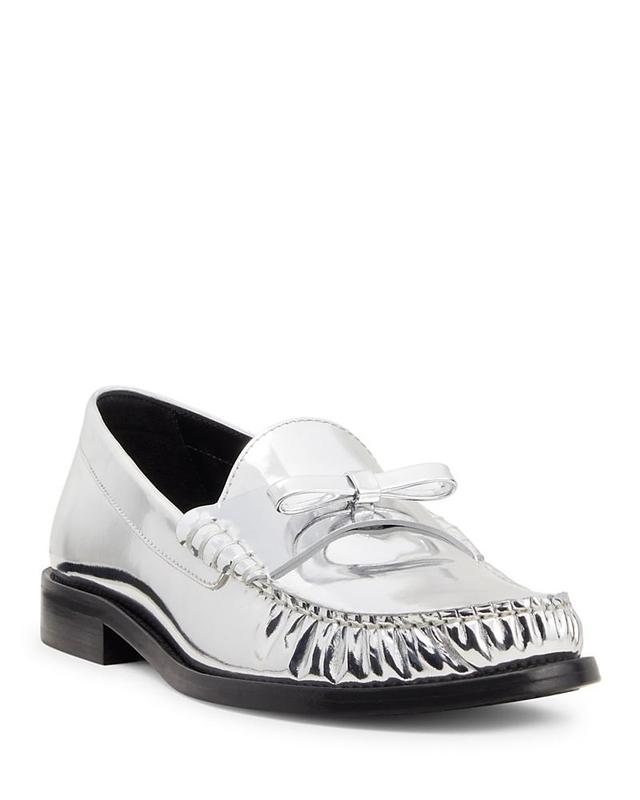 Womens Lottie Bow Leather Loafers Product Image