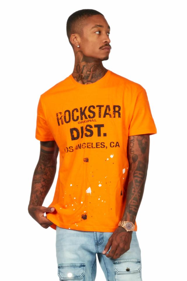 Scottie Orange Graphic T-Shirt Male Product Image