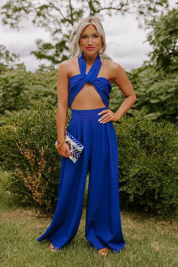 Nearly Famous High Waist Pants In Royal Blue Product Image