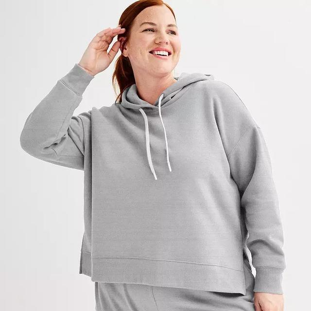 Plus Size Tek Gear Ultrasoft Fleece Hoodie, Womens Dark Frost Grey Product Image