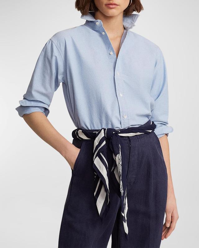 Womens Cotton Button-Up Shirt Product Image