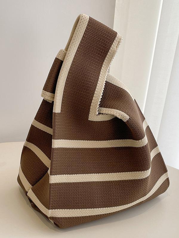 Urban Contrast Color Striped Bags Accessories Handbags Product Image