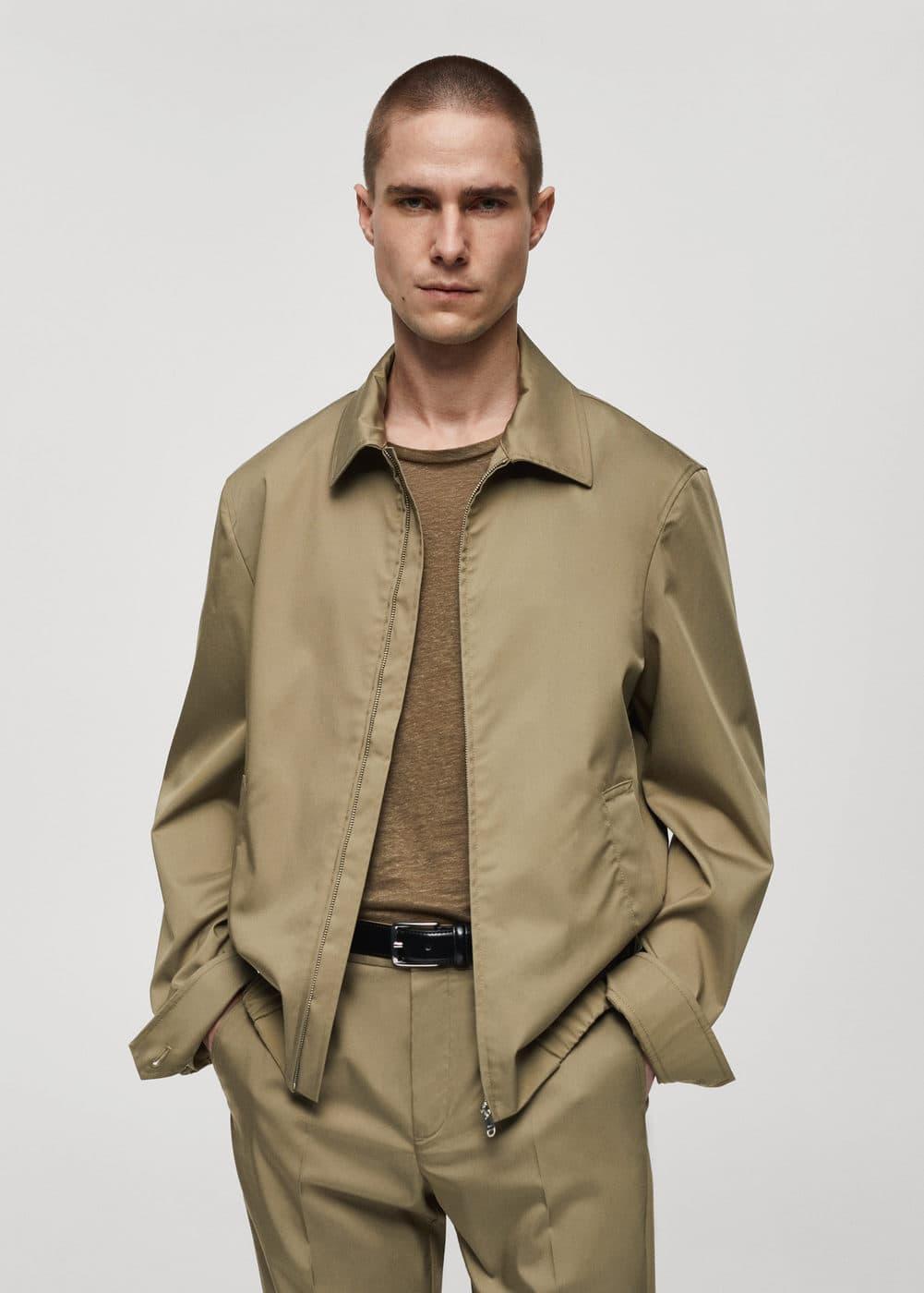 MANGO MAN - Bomber jacket with zip khakiMen Product Image