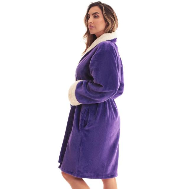 Just Love Womens Plush Solid Robe | Ladies Bathrobe 6947-PUR-XS Product Image