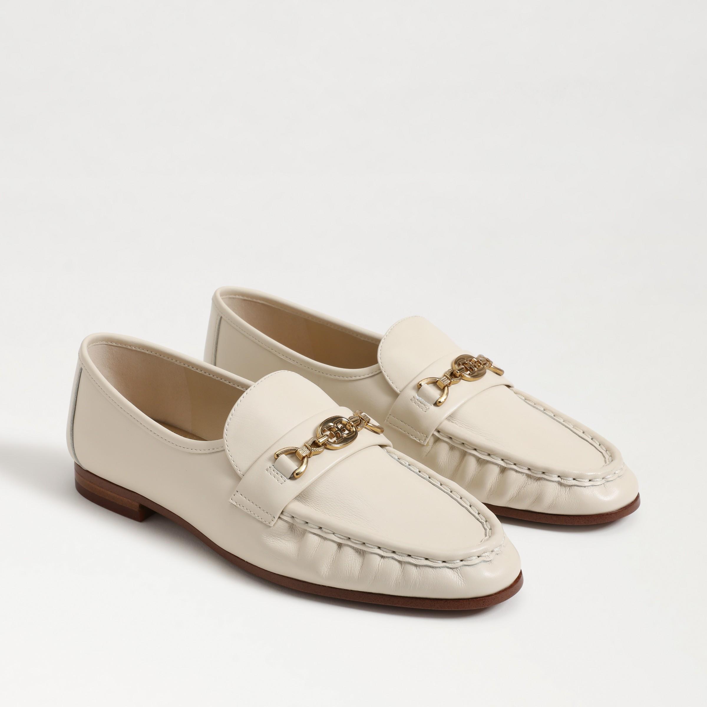 Sam Edelman Lucca Leather Ruched Bit Buckle Flat Loafers Product Image