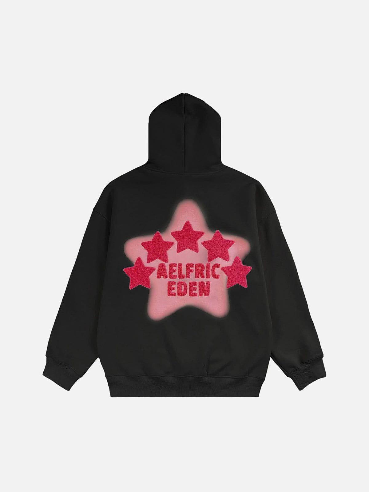 Aelfric Eden Vintage Embroidery Star Hoodie Product Image