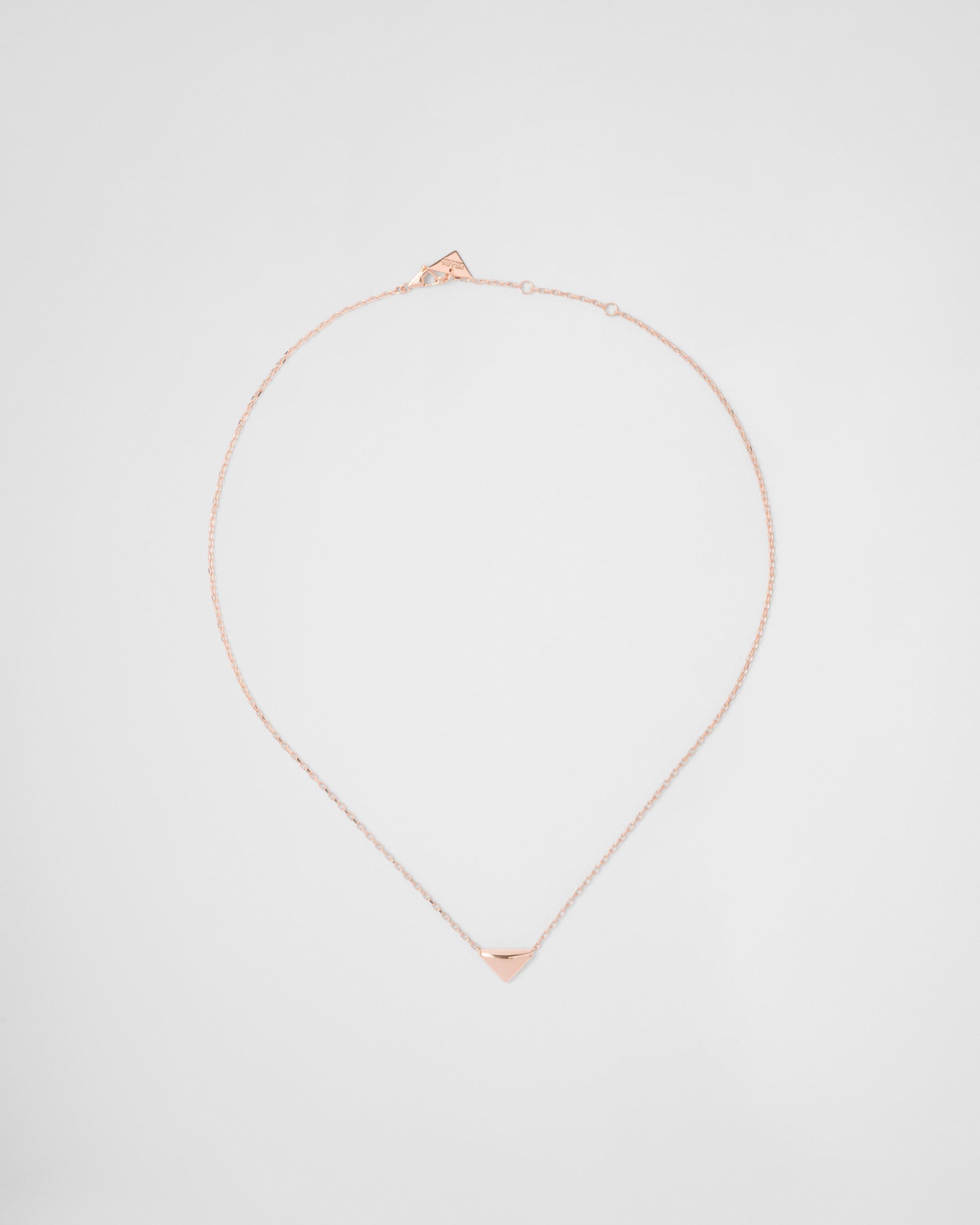 Eternal Gold necklace in pink gold with nano triangle pendant Product Image