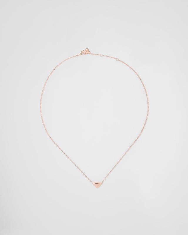 Eternal Gold necklace in pink gold with nano triangle pendant Product Image