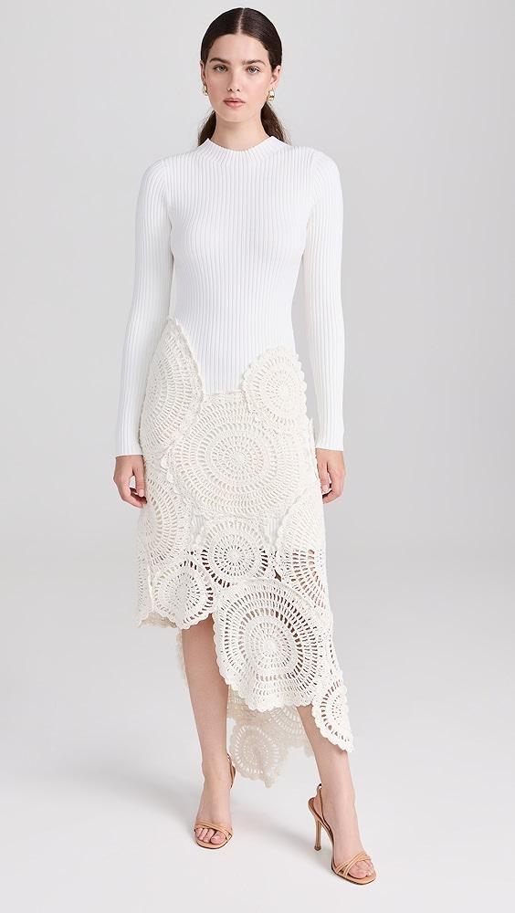 Aje Mosaic Crochet Midi Dress | Shopbop Product Image